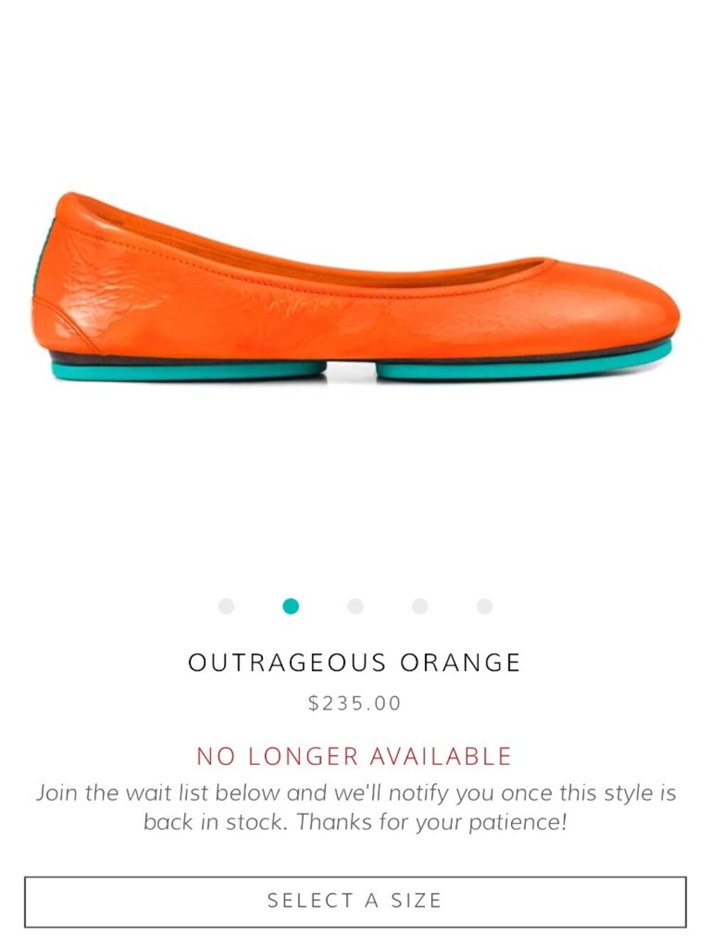 Tieks Outrageous Orange Neon Ballet Flats
